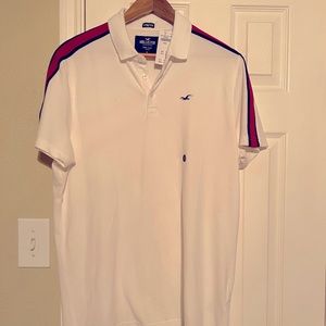 Men’s Hollister white polo